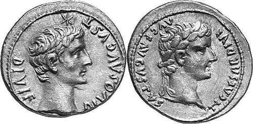 Tiberius Aureus mit Divus Augustus Lugdunum 14-16 (RIC 23)